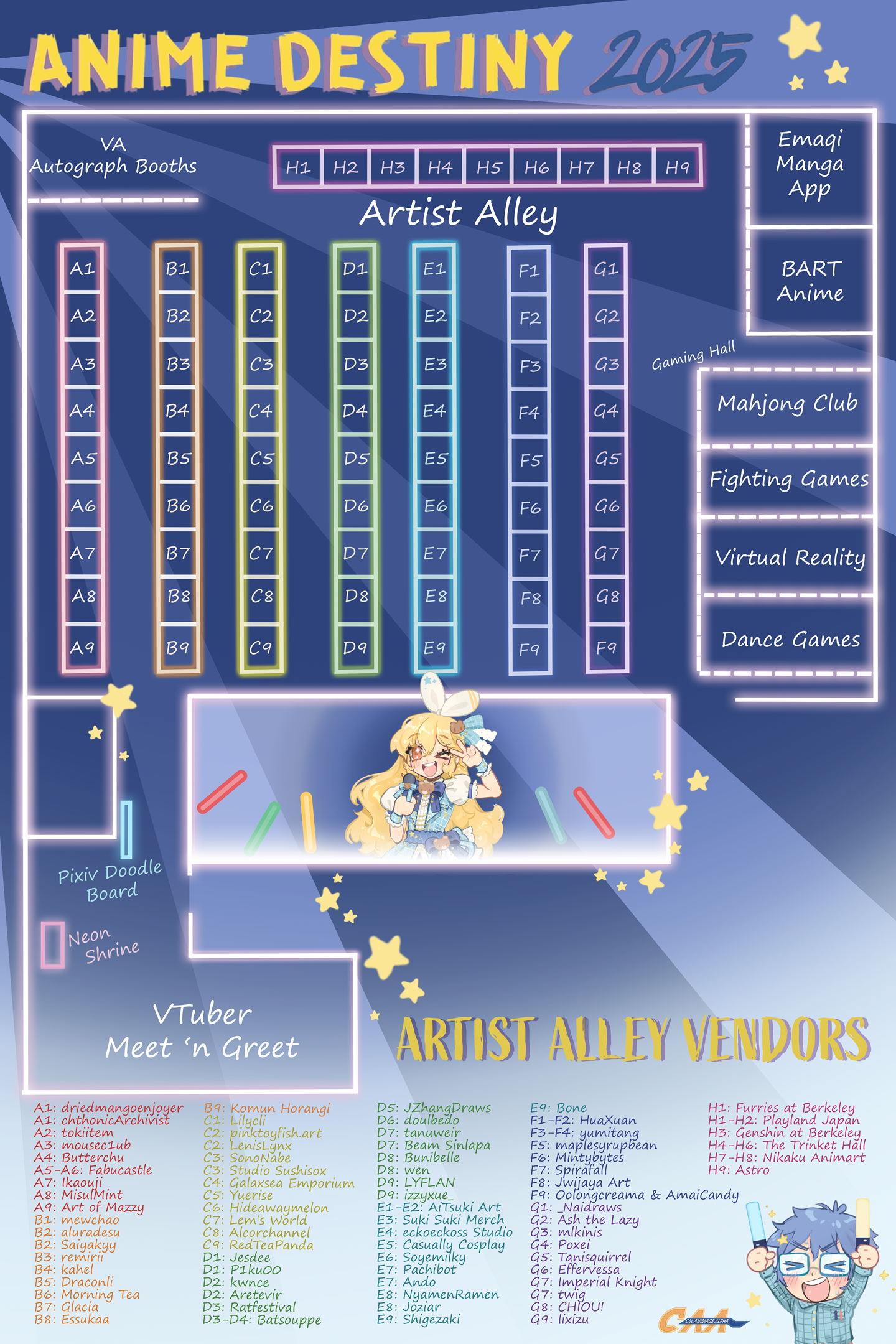 Artist Alley Map